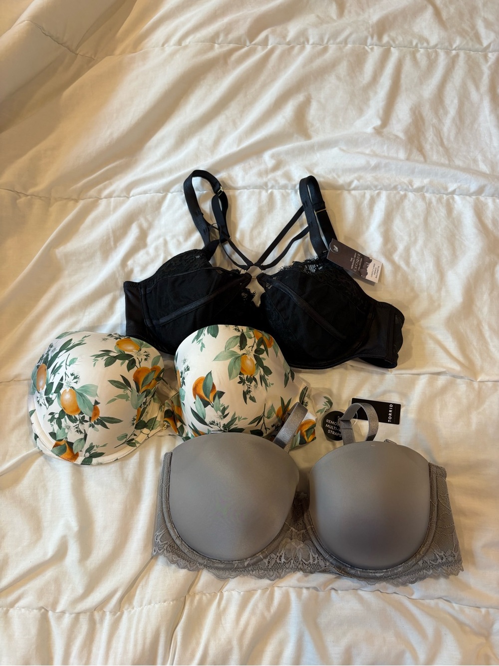 Set of 3 38D torrid & cacique Bras